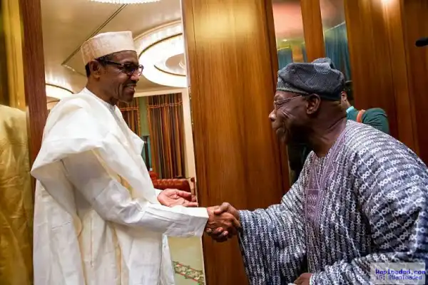 Photos: Obasanjo Pays President Buhari A Visit At The State House, Abuja